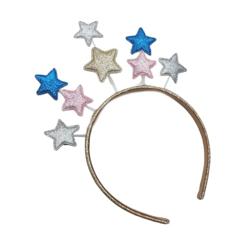 SANRLO Stirnbänder, Haarschmuck für Damen, Neujahrsparty, Stirnband, Karneval, Party, Pailletten, Stern-Kopfschmuck für Erwachsene und Kinder, glitzernder Haarreif, Festival-Requisiten von SANRLO