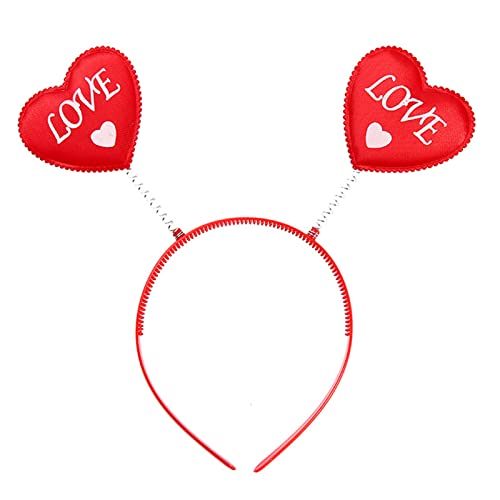 SANRLO Stirnbänder, Haarschmuck für Damen, Pailletten-Herz-Stirnband, Valentinstags-Stirnband für Mädchen, Herz-Stirnband und Herz-Haarreifen von SANRLO