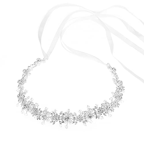 SANRLO Stirnbänder, Haarschmuck für Damen, Party-Stirnband, Strass, Blume, Haarband, Diadem, Kopfschmuck, Mädchen, Kopfschmuck, Brautparty, Haarschmuck von SANRLO