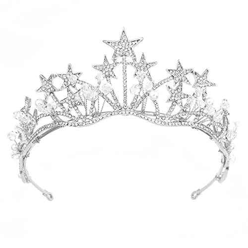 SANRLO Stirnbänder, Haarschmuck für Damen, Strass-Stern-Stirnband, Vintage-Kronen, Haarreif, glitzernder Kopfschmuck für Frauen und Mädchen, Brautparty, Haarschmuck von SANRLO