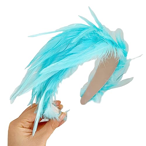 SANRLO Stirnbänder, Haarschmuck für Damen, Vintage-Fascinator, exquisite Federn für Teeparty, Hochzeit, Kostüm, Haarreifen für Beerdigung/Hochzeit von SANRLO