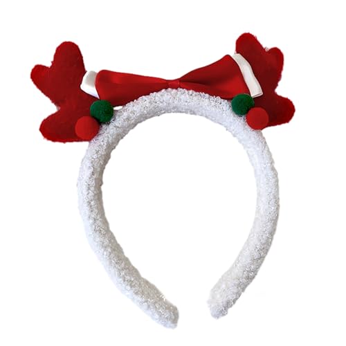 SANRLO Stirnbänder, Haarschmuck für Damen, Weihnachts-Stirnband, Schleife, Geweih, Kopfreif, Party-Requisiten, Zubehör, Festival, Party, Haarband, Kinder und Erwachsene von SANRLO