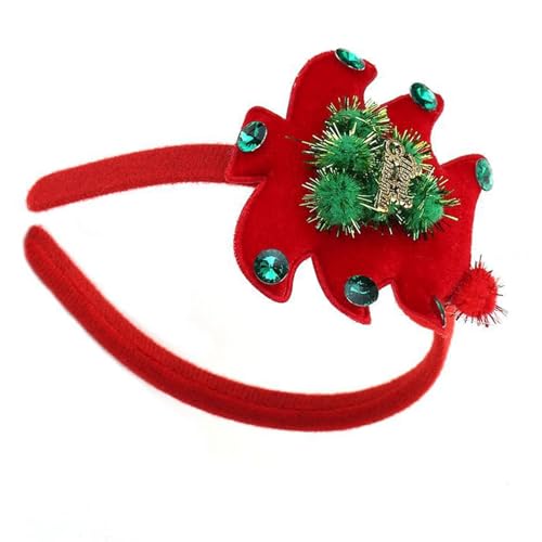 SANRLO Stirnbänder, Haarschmuck für Damen, Weihnachts-Stirnband, glitzernder Weihnachtsbaum-Haarreif, Party-Kopfzubehör, Festival, Haarband, Kinder und Erwachsene von SANRLO