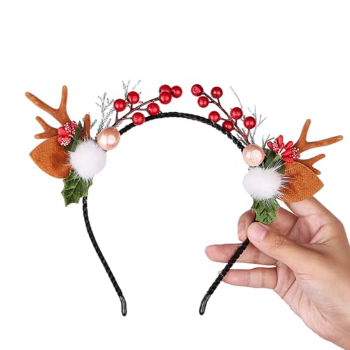 SANRLO Stirnbänder, Haarschmuck für Damen, Weihnachtsmotiv Rentiergeweih, Stirnband, Party-Requisiten, Zubehör, Headhoop Festival, Party, Haarband für Kinder und Erwachsene von SANRLO