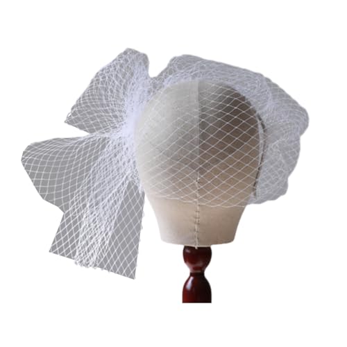 SANRLO Stirnbänder, Haarschmuck für Damen, eleganter Vogelkäfig-Schleier, Stirnband für Hochzeit, Braut, Gesichtsbedeckung, Netz-Haarreif, modische Vogelkäfig-Netzmaske, Fascinator, Schleier von SANRLO