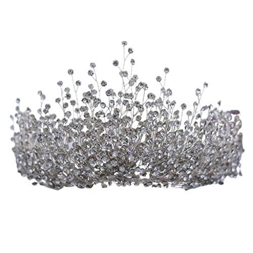 SANRLO Stirnbänder, Haarschmuck für Damen, exquisiter Braut-Haarschmuck, Krone, handgefertigt, für Strass, Haarschmuck, Braut, Königin, Krone, Hochzeit, Party, Dekoration von SANRLO