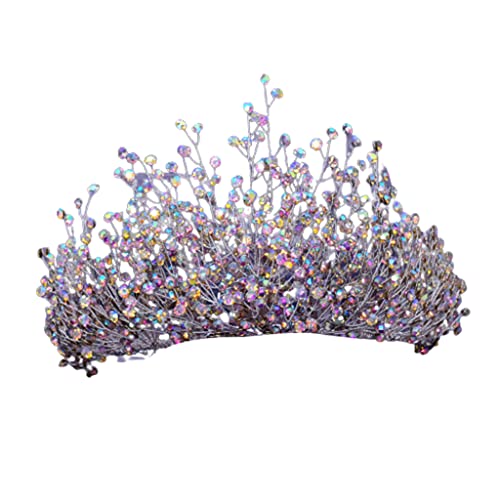 SANRLO Stirnbänder, Haarschmuck für Damen, exquisiter Braut-Haarschmuck, Krone, handgefertigt, für Strass, Haarschmuck, Braut, Königin, Krone, Hochzeit, Party, Dekoration von SANRLO