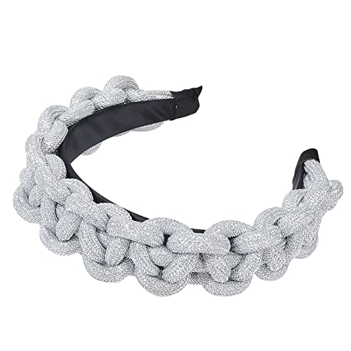 SANRLO Stirnbänder, Haarschmuck für Damen, geflochtenes Haarband, Zopfhaarband, Spa-Stirnband zum Waschen des Gesichts, Hautpflege, Stirnband, Slip, Yoga, Schweißband, Haarreifen von SANRLO