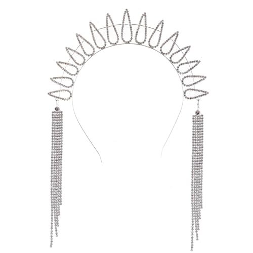 SANRLO Stirnbänder, Haarschmuck für Damen, glitzernde Wassertropfen, Queen-Stirnband, Haarreif für Festzug, Abschlussball, Braut, Hochzeit, Haarschmuck von SANRLO