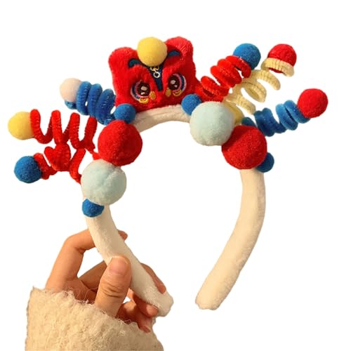 SANRLO Stirnbänder, Haarschmuck für Damen, niedliches 3D-Cartoon-Tier-Stirnband, Make-up, Haarreifen, bunte gedrehte Stäbe, Plüsch-Haarband, Haarschmuck für Damen und Kinder von SANRLO