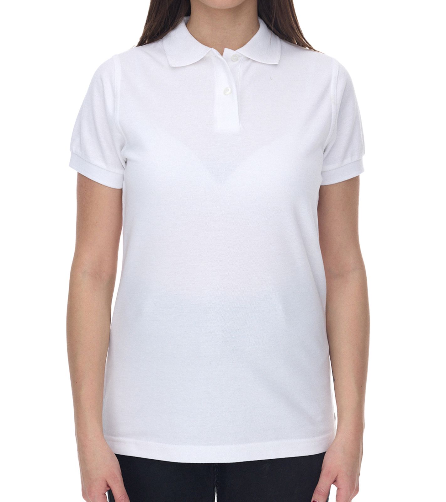 SANTINO Ricardo Damen schlichtes Polo-Shirt mit Baumwollanteil Kurzarm-Shirt Weiß SANTINO Ricardo Damen schlichtes Polo-Shirt mit Baumwollanteil Kurzarm-Shirt Weiß von SANTINO