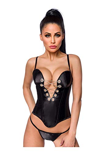 SARESIA Damen Corsage mit Ketten und String M627 2XL von SARESIA