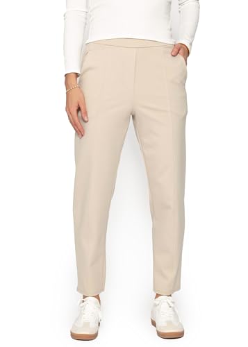 SASSYCLASSY- Chino Damen Hose mit Ziernaht - Stoffhose Elegant - Damenhose mit Gummizug - Karottenhose - Chinohose lang - Schlupfhosen für Damen - Schwarz Beige Braun Weiß Hose XS S M L XL SASSYCLASSY- Chino Damen Hose mit Ziernaht - Stoffhose Elegant - Damenhose mit Gummizug - Karottenhose - Chinohose lang - Schlupfhosen für Damen - Schwarz Beige Braun Weiß Hose XS S M L XL von SASSYCLASSY