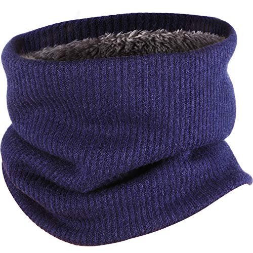 SATINIOR Fleece Nackenwärmer Futter Hals Gamasche Winter Kreis Schal für Männer Frauen (Marine) von SATINIOR