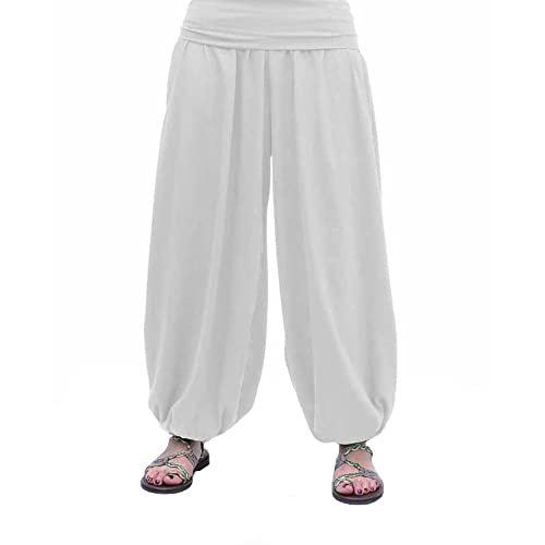 SAVARI | Baggy Hosen mit Taschen | Modell Aladin | Haremshose | Mit orientalischem Stil, breit, lang und bequem | Ideal für Yoga | Frauen und Männer | Glatt | Weiß | Größe L | Große Größen verfügbar SAVARI | Baggy Hosen mit Taschen | Modell Aladin | Haremshose | Mit orientalischem Stil, breit, lang und bequem | Ideal für Yoga | Frauen und Männer | Glatt | Weiß | Größe L | Große Größen verfügbar von SAVARI