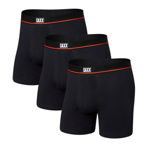 SAXX Underwear Co. Herren-Boxershorts, Non-Stop-Stretch-Baumwolle, 3er-Pack, Schwarz, Small SAXX Underwear Co. Herren-Boxershorts, Non-Stop-Stretch-Baumwolle, 3er-Pack, Schwarz, Small von SAXX Underwear Co.