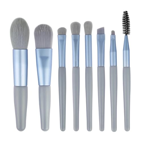 SBTRKT 8-teiliges professionelles Make-up-Pinsel-Set for kosmetische Pulver, Lidschatten, Foundation, Rouge, Blending, Concealer, Schönheits-Make-up-Werkzeug (Color : Blue) von SBTRKT