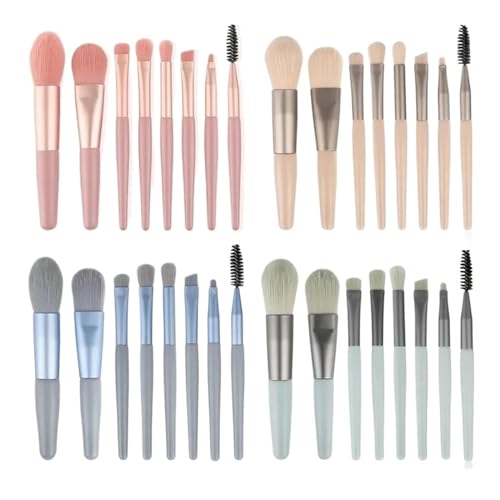 SBTRKT 8-teiliges professionelles Make-up-Pinsel-Set for kosmetische Pulver, Lidschatten, Foundation, Rouge, Blending, Concealer, Schönheits-Make-up-Werkzeug (Color : Gradient pink) von SBTRKT