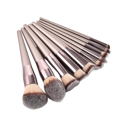 Champagner-Make-up-Pinsel-Set for Frauen, Kosmetik, Foundation, Puder, Rouge, Lidschatten, Kabuki, Blending-Make-up-Pinsel, Beauty-Tools (Color : 10 pcs) von SBTRKT