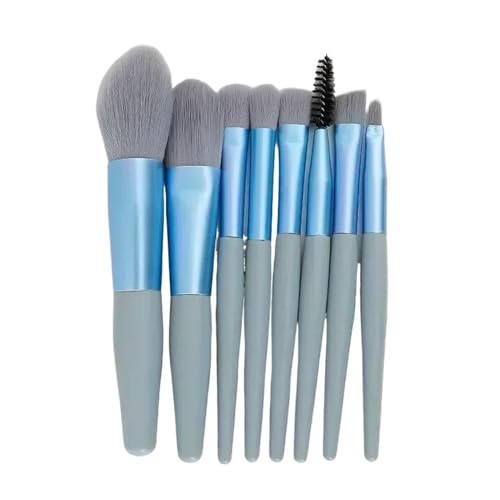 Make-up-Pinsel-Set, Kosmetik, Puder, Lidschatten, Foundation, Rouge, Blending, Concealer, professionelles Beauty-Tool, 8-teilig (Color : Blue) von SBTRKT