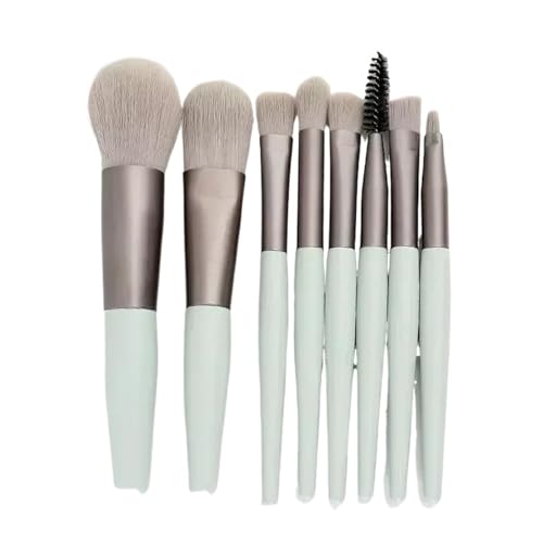 SBTRKT Make-up-Pinsel-Set, Kosmetik, Puder, Lidschatten, Foundation, Rouge, Blending, Concealer, professionelles Beauty-Tool, 8-teilig (Color : Green) von SBTRKT