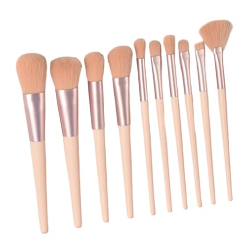 Premium Make-up Pinsel Set Lidschatten Foundation Damen Kosmetik Puder Rouge Blending Beauty Make Up Beauty Tool (Color : 10 PCS Pink) von SBTRKT