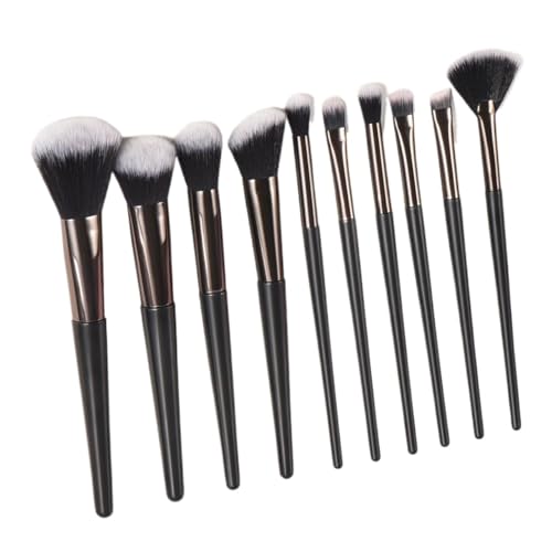 Premium Make-up Pinsel Set Lidschatten Foundation Damen Kosmetik Puder Rouge Blending Beauty Make Up Beauty Tool (Color : 10PCS Black white) von SBTRKT