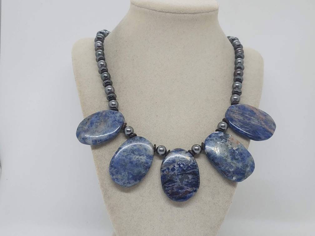 Blaue Stein Halskette - Sodalith Für Sie Frauen Eine Nette Hochzeitshalskette von SByourself