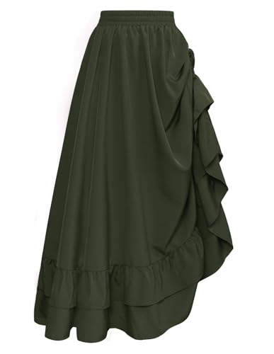 Piratenkostüm Damen Renaissance Rock Elastische Hohe Taille Karneval Fasching Party Maxi Trachtenrock Olivgrün L Piratenkostüm Damen Renaissance Rock Elastische Hohe Taille Karneval Fasching Party Maxi Trachtenrock Olivgrün L von SCARLET DARKNESS