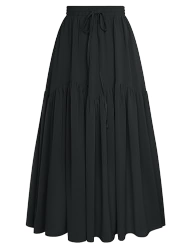 Renaissance Rock Damen Tiered Hohe Taille A-Linie mit Taschen Mittelalter Trachtenrock Schwarz S Renaissance Rock Damen Tiered Hohe Taille A-Linie mit Taschen Mittelalter Trachtenrock Schwarz S von SCARLET DARKNESS