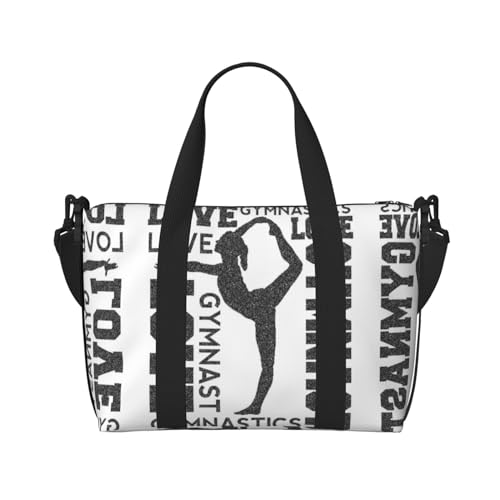 Love Gymnastics Handtaschen für Reisen, Sport, Turnbeutel, Handreisetasche, Crossbody-Tasche für Männer und Frauen, Love Gymnastik, Einheitsgröße von SCAUA