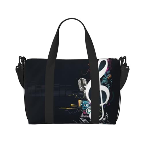 Love Gymnastics Handtaschen für Reisen, Sport, Turnbeutel, Handreisetasche, Crossbody-Tasche für Männer und Frauen, Musiknotizen, Einheitsgröße von SCAUA