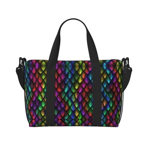 SCAUA Niedliche Dinosaurier-Handtasche für Reisen, Sporttasche, Reisetasche, Crossbody-Tasche für Damen und Herren, Drachenwaage., Einheitsgröße von SCAUA