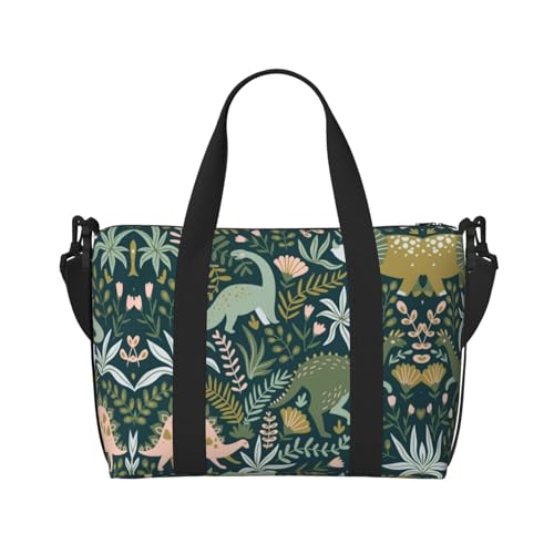 SCAUA Niedliche Dinosaurier-Handtaschen für Reisen, Sporttasche, Reisetasche, Crossbody-Tasche für Damen und Herren, Niedlicher Dinosaurier, Einheitsgröße von SCAUA