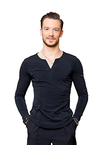 SCGGINTTANZ Superstar-Serie:G5008 Latin Latein Moderner Der Ball Tanz Gesellschaftstanz Professionell Design der unteren Bogenfläche Tops ((SBS) Black, XXL) von SCGGINTTANZ