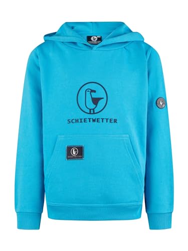 SCHIETWETTER Unisex Kinder Hoodie Toni, Kapuzenpullover, Kapuzenhoodie, Sweater, Sweatshirt, kuschelig, mit Kängurutasche azuro/Navy 152 von SCHIETWETTER