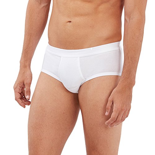 SCHÖLLER Herren Slip mit Eingriff Feinripp 5er Pack l 916-420 l Größe 9 (XXXL) l Farbe Weiß von SCHÖLLER