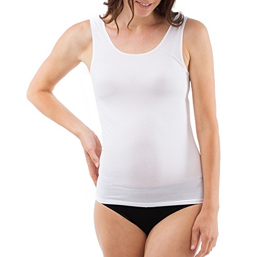 Schöller Damen Shirt ohne Arm Micro-Modal 3er Pack Größe 46, Farbe weiß von SCHÖLLER