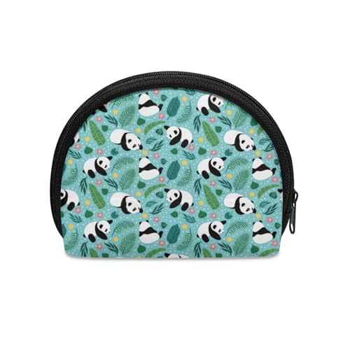 SCRAWLGOD Kleine Münzbörse für Damen, Mini-Münztasche, Geldbörse, Schlüsselkartenetui, Wechselgeldbörse, Zubehör für Männer und Mädchen, Panda von SCRAWLGOD