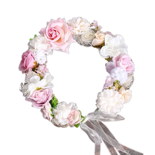 Braut-Stirnbänder mit Blumenmuster, Blumengirlanden, Haarkranz, Brautblume für Hochzeit, Blumen-Stirnbänder für Mädchen von SCUDGOOD