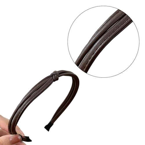 Elegantes Leder Haarband Einfaches PU Stirnband Für Den Täglichen Gebrauch Für Damen Und Mädchen Hairhoop Abendparty Kopfbedeckung Lässiger Kopfschmuck Einfaches Stirnband von SCUDGOOD