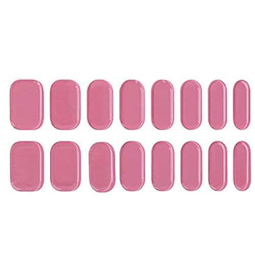 Halb Ausgehärtetes Gel Nagel Aufkleber Set Für UV Lampe Volle Abdeckung Einfarbig Maniküre DIY Gel Nagel Patches Nail Art Aufkleber von SCUDGOOD