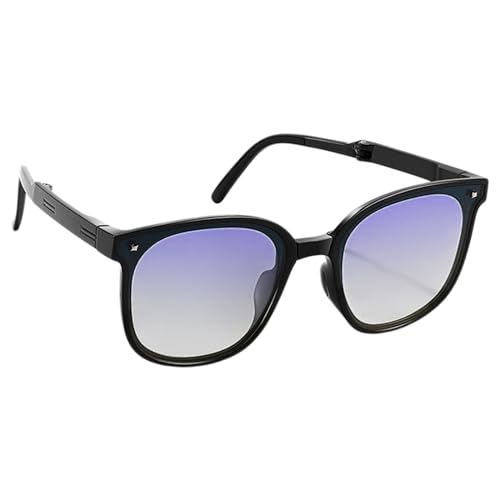 SCUDGOOD Coole faltbare Sonnenbrille, Outdoor-Kleidung, große übergroße Farbtöne, Trendsetter, faltbare Sonnenbrille, Hipster, mehrfarbig, faltbare Sonnenbrille, Schwarz, Pflaume, Violett von SCUDGOOD