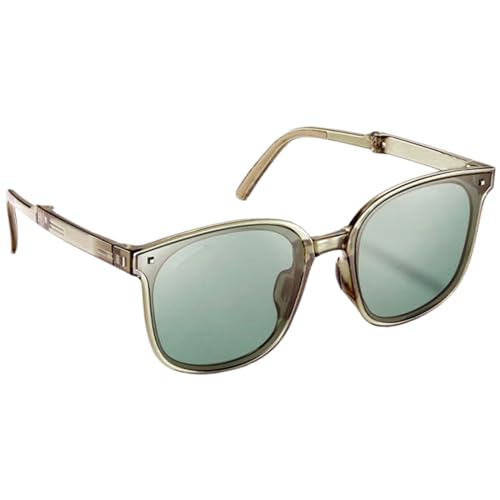 SCUDGOOD Coole faltbare Sonnenbrille, Outdoor-Kleidung, große übergroße Farbtöne, Trendsetter, faltbare Sonnenbrille, Hipster, mehrfarbig, faltbare Sonnenbrille, Space Green von SCUDGOOD