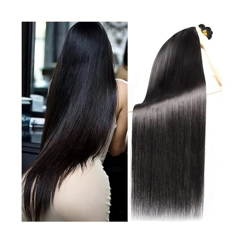 Extensions Echthaar Bone Straight Bundles Echthaarverlängerung, 20,3–101,6 cm lange, gerade Echthaarbündel for schwarze Frauen, 1/3/4 Stück natürliche brasilianische Remy-Haarverlängerung Haarverlänge von SDA287MZ