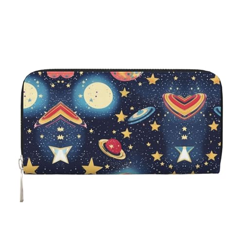 Damen-Geldbörse, Motiv: Sternenhimmel, Universum, Weltraum-Druck, trendig, reisefreundlich, 20 x 8 cm, lässige Clutch, Geschenk für Damen, Schwarz, Einheitsgröße, Kunst Damen-Geldbörse, Motiv: Sternenhimmel, Universum, Weltraum-Druck, trendig, reisefreundlich, 20 x 8 cm, lässige Clutch, Geschenk für Damen, Schwarz, Einheitsgröße, Kunst von SDFHU