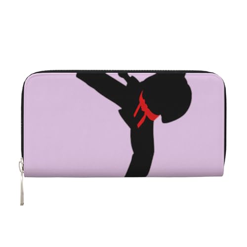 SDFHU Karate Boy Vektor-Geldbörse mit wechselbarem Gürtel, Farbdruck, trendig, reisefreundlich, 20 x 9 cm, lässige Clutch-Geldbörse, Geschenk für Damen, Schwarz, Einheitsgröße, Kunst SDFHU Karate Boy Vektor-Geldbörse mit wechselbarem Gürtel, Farbdruck, trendig, reisefreundlich, 20 x 9 cm, lässige Clutch-Geldbörse, Geschenk für Damen, Schwarz, Einheitsgröße, Kunst von SDFHU