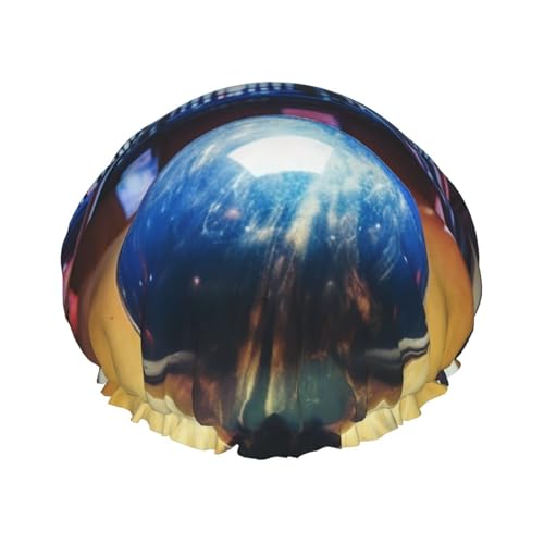 Bowling-Duschhaube für Damen, doppellagig, dicke Haarkappen, wiederverwendbar, wasserdicht, Badekappen mit elastischem Band, Haarmütze, waschbar, Duschhut für Männer und Frauen, Spa-Salon Bowling-Duschhaube für Damen, doppellagig, dicke Haarkappen, wiederverwendbar, wasserdicht, Badekappen mit elastischem Band, Haarmütze, waschbar, Duschhut für Männer und Frauen, Spa-Salon von SDTYKHJ