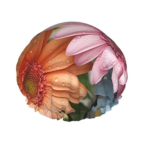 Bunte Gänseblümchen-Duschhaube für Damen, doppellagig, dicke Haarkappen, wiederverwendbar, wasserdicht, Badekappen mit elastischem Band, Haarmütze, waschbar, Duschhut für Männer und Frauen, Spa-Salon Bunte Gänseblümchen-Duschhaube für Damen, doppellagig, dicke Haarkappen, wiederverwendbar, wasserdicht, Badekappen mit elastischem Band, Haarmütze, waschbar, Duschhut für Männer und Frauen, Spa-Salon von SDTYKHJ