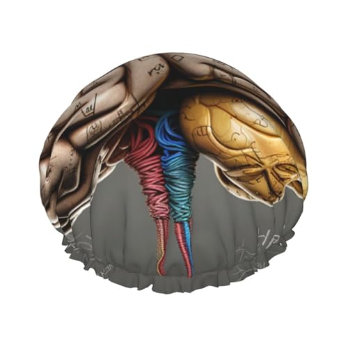 Duschhaube aus menschlichem Gehirn für Frauen, doppellagig, dicke Haarkappen, wiederverwendbar, wasserdicht, Badekappen mit elastischem Band, Haarmütze, waschbar, Duschhut für Männer und Frauen Duschhaube aus menschlichem Gehirn für Frauen, doppellagig, dicke Haarkappen, wiederverwendbar, wasserdicht, Badekappen mit elastischem Band, Haarmütze, waschbar, Duschhut für Männer und Frauen von SDTYKHJ